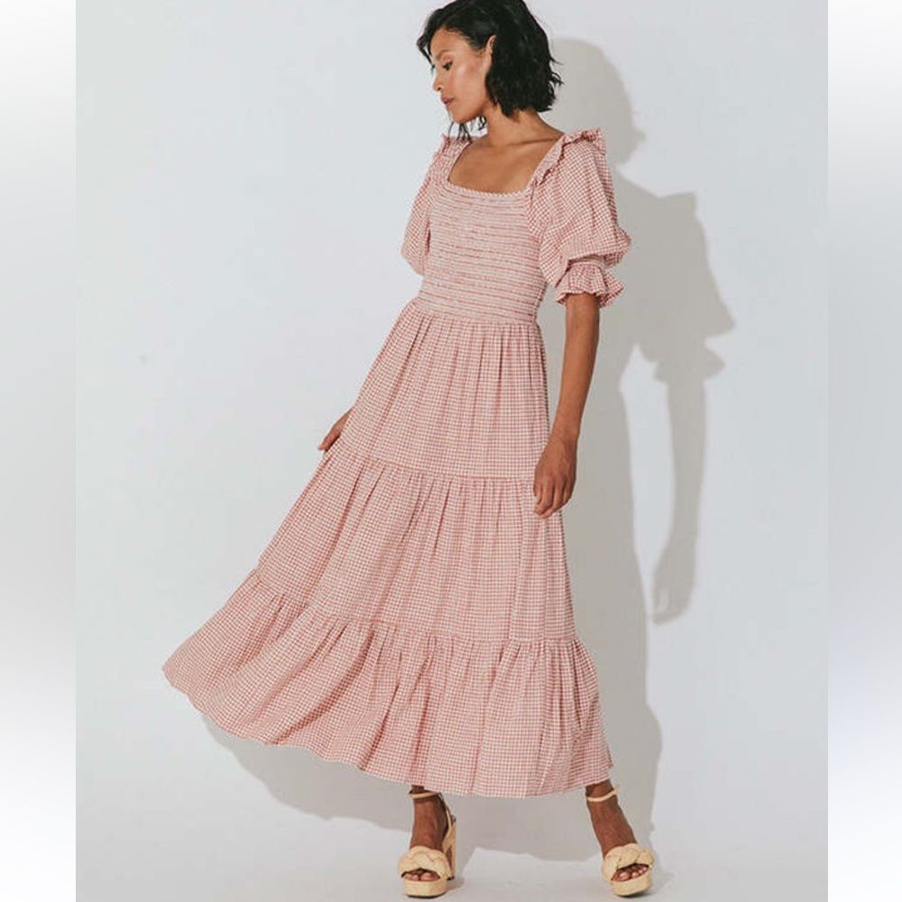 Cleobella Salma Midi Dress - Rose Gingham